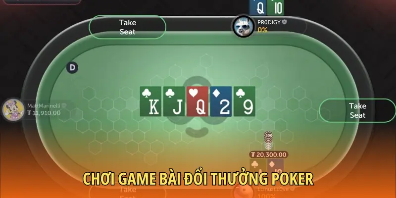 Chơi game bài poker nhận thưởng khủng
