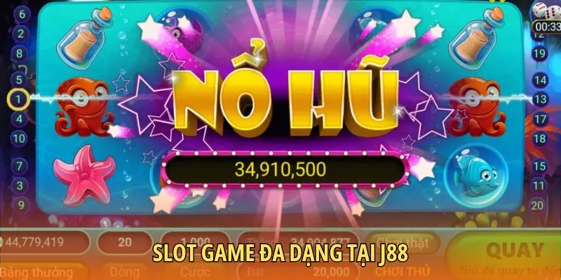Sản phẩm slot game tại J88 luôn đảm bảo sự đa dạng
